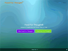 Tablet Screenshot of foodforthought.com